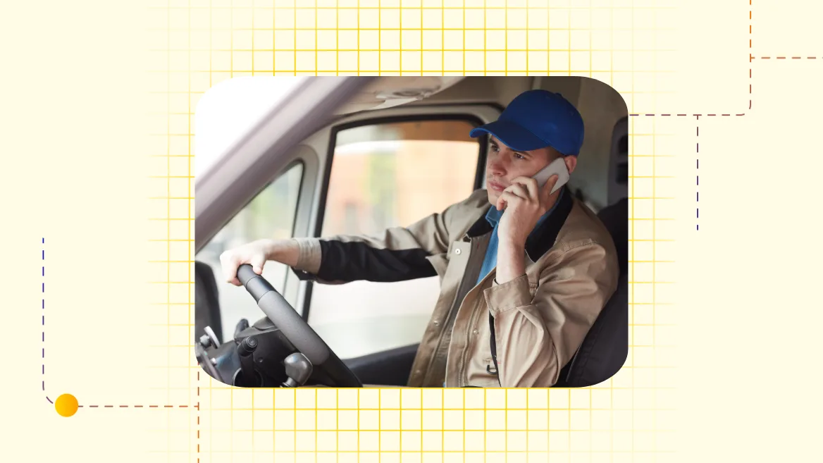 Rules for couriers using mobile phone while driving